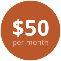 $50 donation per month